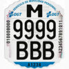 车牌 Matrícula para patinete eléctrico (VMP) – Placa identificativa resistente